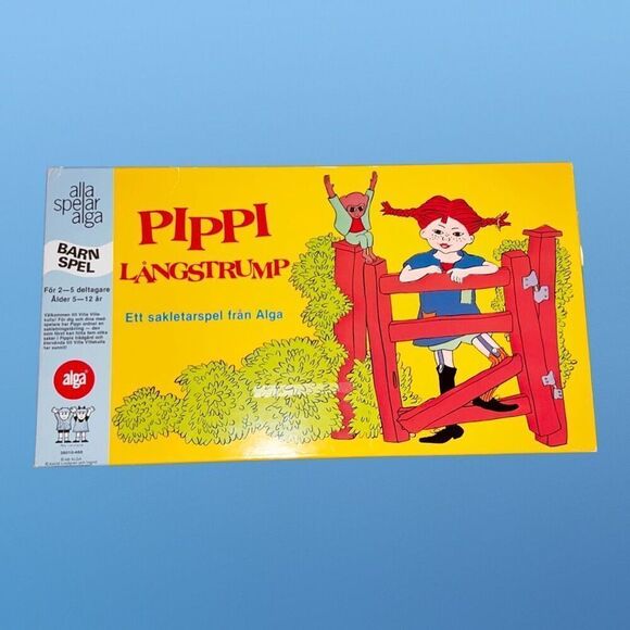 Vintage 1984 Pippi Longstocking "Pippi Langstrump" Danish Board Game  COMPLETE - Picture 1 of 6